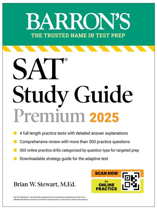 Title details for SAT Premium Study Guide 2025 by Barron's Educational Series - Available